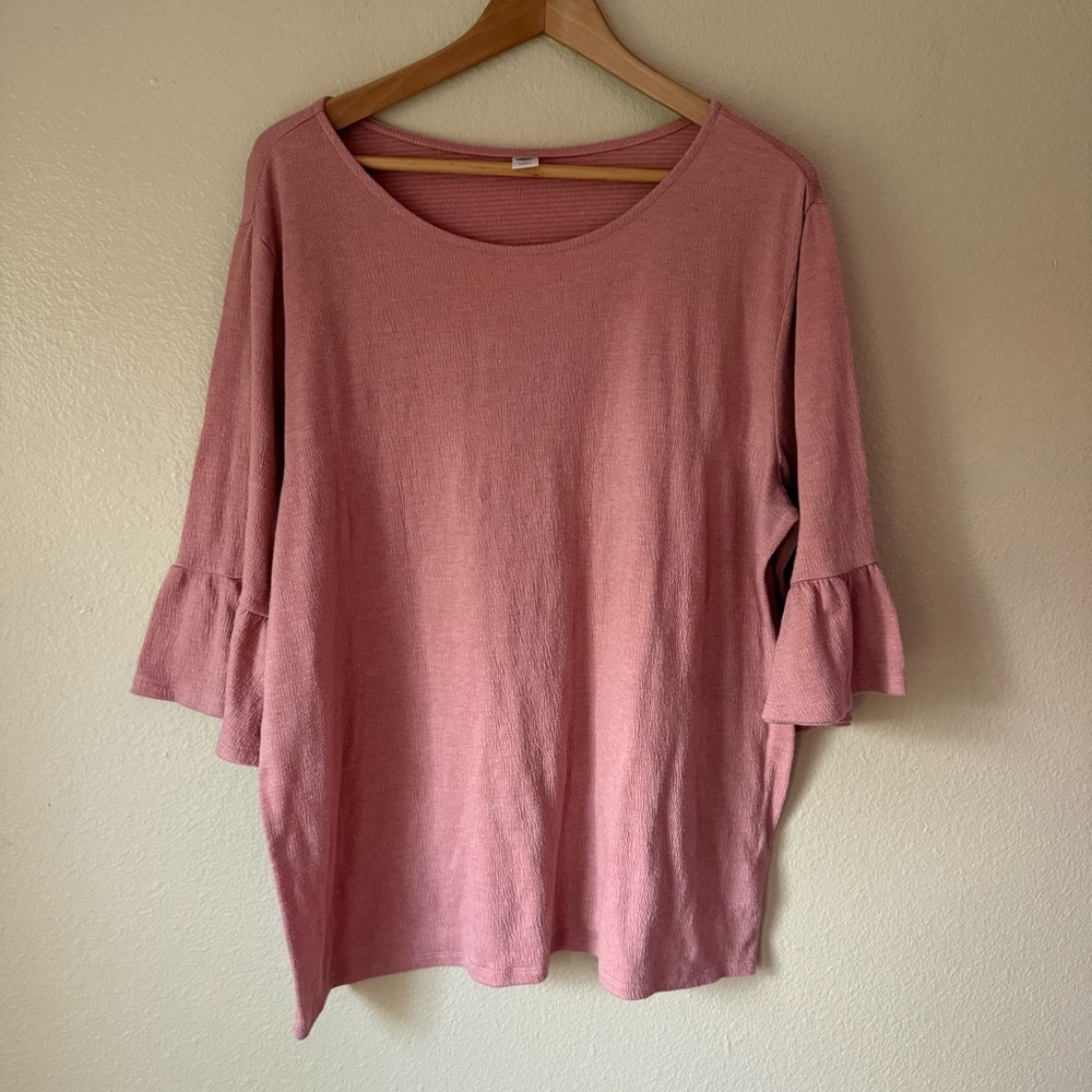 ❇️Old Navy Dusty Rose Ruffle Sleeve Top 2 for $22❇️